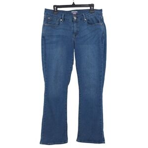 Levis Denizen Jeans Womens Size 14 Bootcut Mid Rise Medium Wash Blue Stretch